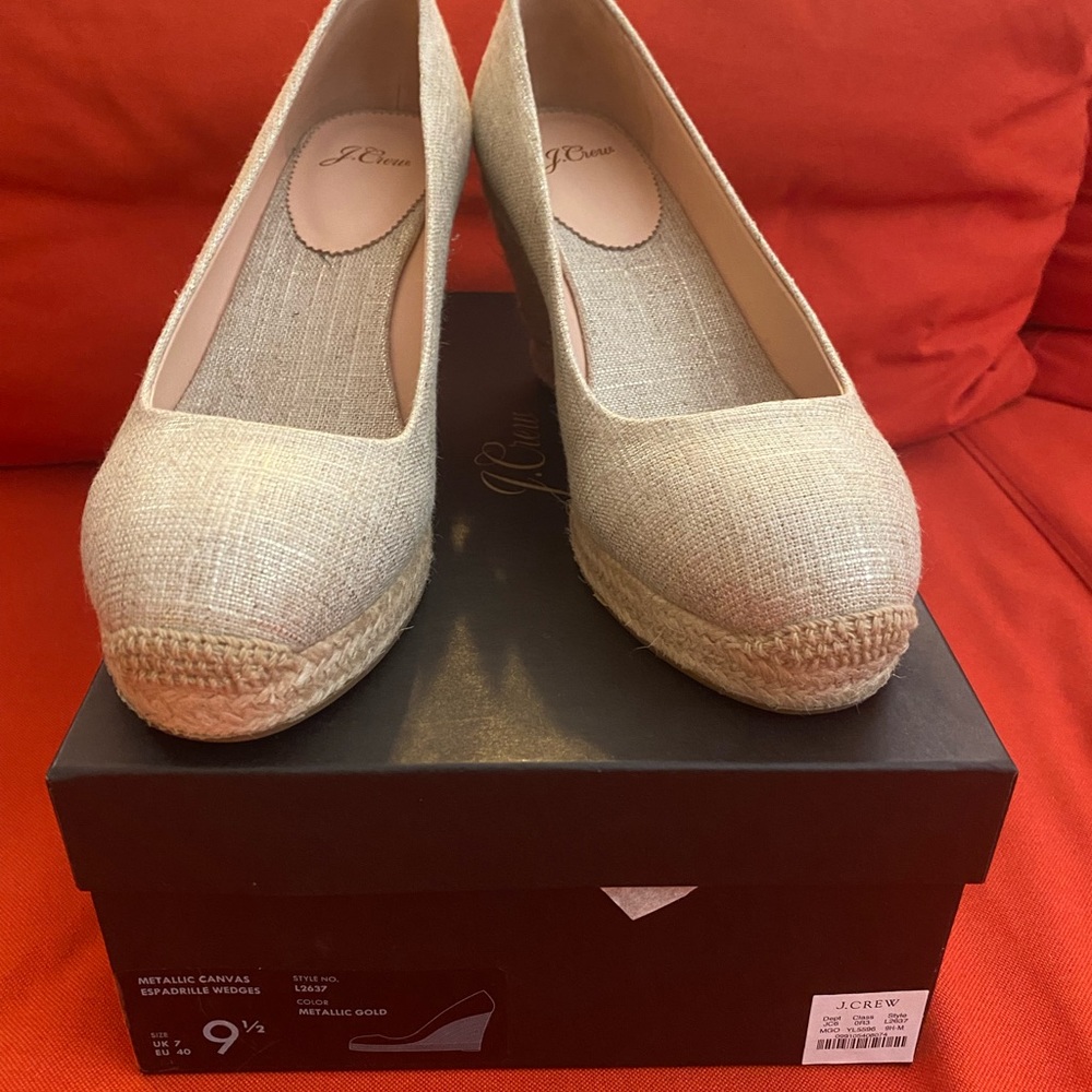 New in box J. Crew Espadrille Wedges